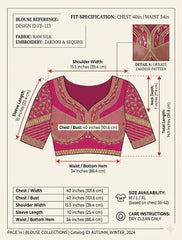 Magenta Gold Embroidered Silk Crop Blouse | Designer Indian Choli | Women's Festive Ethnic Top