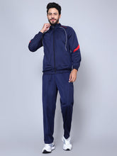 Men Color blocked 445A Navy Blue with Red Pipe Racer-suit 2.0 Tracksuit XXL