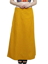 Women’s Cotton Petticoat |Skirt| Soft Breathable Underskirt for Saree & Dress -Yellow Gold