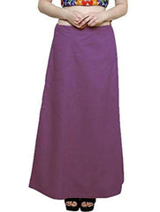 Women’s Cotton Petticoat |Skirt| Soft Breathable Underskirt for Saree & Dress - Bright Purple