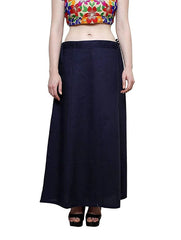 Women’s Cotton Petticoat |Skirt| Soft Breathable Underskirt for Saree & Dress - Navy Blue