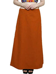 Women’s Cotton Petticoat |Skirt| Soft Breathable Underskirt for Saree & Dress -Dark Mustard
