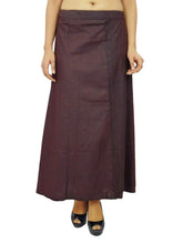 Women’s Cotton Petticoat |Skirt| Soft Breathable Underskirt for Saree & Dress - Coffee