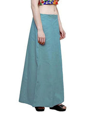 Women’s Cotton Petticoat |Skirt| Soft Breathable Underskirt for Saree & Dress - Light Teal