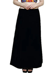 Women’s Cotton Petticoat |Skirt| Soft Breathable Underskirt for Saree & Dress - Black