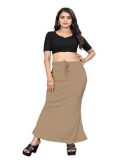 Apparels Saree Shapewear Chiku Color for Women's | Lycra Stretchable | Fish Cut for Everyday Comfort Wear