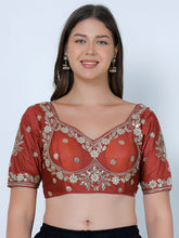 Choli Cut Maroon Cotton Silk Blouse