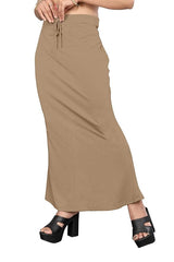 Apparels Saree Shapewear Chiku Color for Women's | Lycra Stretchable | Fish Cut for Everyday Comfort Wear