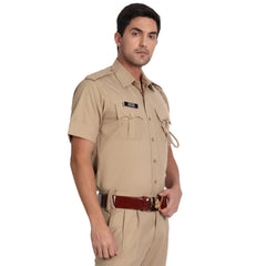 Uniform Khaki Half Sleeves Shirt for Men