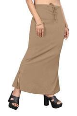 Apparels Saree Shapewear Chiku Color for Women's | Lycra Stretchable | Fish Cut for Everyday Comfort Wear