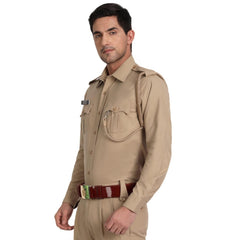 Uniform Khaki Full Sleeves Shirt for Men
