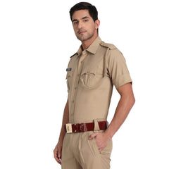 Uniform Khaki Half Sleeves Shirt for Men