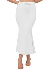 Apparels Saree Shapewear White Color for Women's | Lycra Stretchable Under Skirts Petticoat | Fish Cut for Everyday Comfort Wear