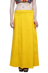 Singhania Clothing woman's Elegant Look Ethnic Wear Cotton Petticoat Yellow Pack of 1 Default Title