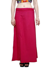 Women’s Cotton Petticoat |Skirt| Soft Breathable Underskirt for Saree & Dress - Dark Pink