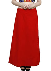 Women’s Cotton Petticoat |Skirt| Soft Breathable Underskirt for Saree & Dress - Red
