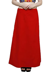 Women’s Cotton Petticoat |Skirt| Soft Breathable Underskirt for Saree & Dress - Red