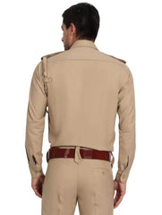 Uniform Khaki Full Sleeves Shirt for Men