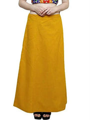 Women’s Cotton Petticoat |Skirt| Soft Breathable Underskirt for Saree & Dress -Yellow Gold