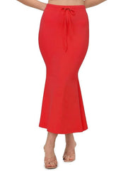 Apparels Saree Shapewear Red Color for Women's | Lycra Stretchable Under Skirts Petticoat | Fish Cut for Everyday Comfort Wear