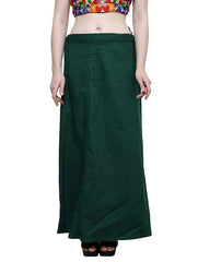 Women’s Cotton Petticoat |Skirt| Soft Breathable Underskirt for Saree & Dress - Mungia Green