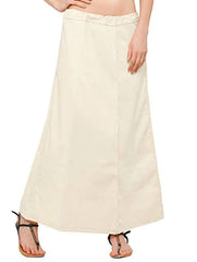 Women’s Cotton Petticoat |Skirt| Soft Breathable Underskirt for Saree & Dress - Cream