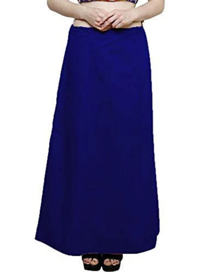 Women’s Cotton Petticoat |Skirt| Soft Breathable Underskirt for Saree & Dress -Royal Blue