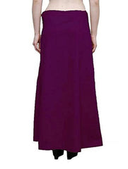 Women’s Cotton Petticoat |Skirt| Soft Breathable Underskirt for Saree & Dress - Dark Purple