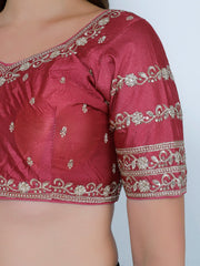 Booty work Light Purple Cotton Silk Blouse