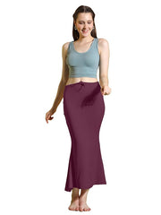 Apparels Saree Shapewear Wine Color for Women's | Lycra Stretchable Under Skirts Petticoat | Fish Cut for Everyday Comfort Wear