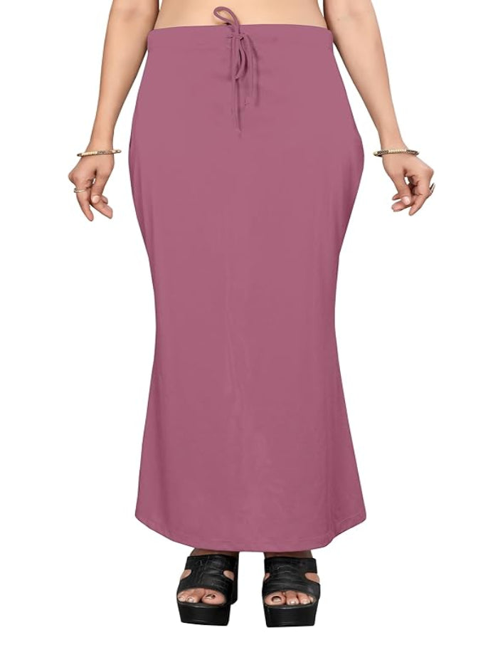 Apparels Saree Shapewear Onion Color for Women's | Lycra Stretchable Under Skirts Petticoat | Fish Cut for Everyday Comfort Wear