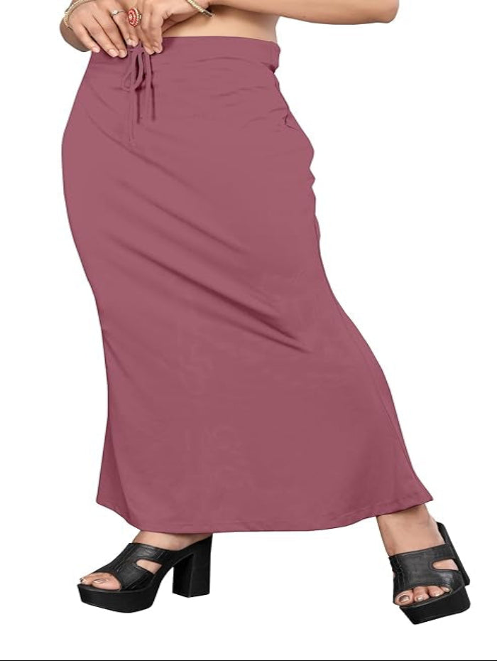 Apparels Saree Shapewear Raspberry Color for Women's | Lycra Stretchable Under Skirts Petticoat | Fish Cut for Everyday Comfort Wear