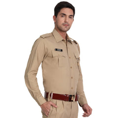 Uniform Khaki Full Sleeves Shirt for Men