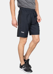 Men's Basic MYCRA Training Shorts with Zip Pockets-Black