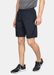 Men's Basic MYCRA Training Shorts with Zip Pockets-Black