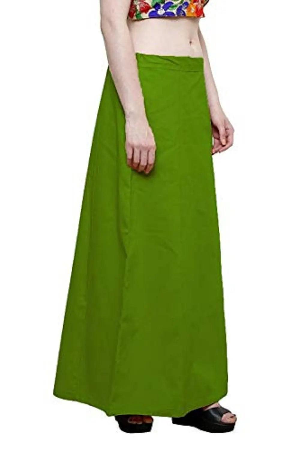 Singhania Clothing woman's Elegant Look Ethnic Wear Cotton Petticoat Mehandi Pack of 1