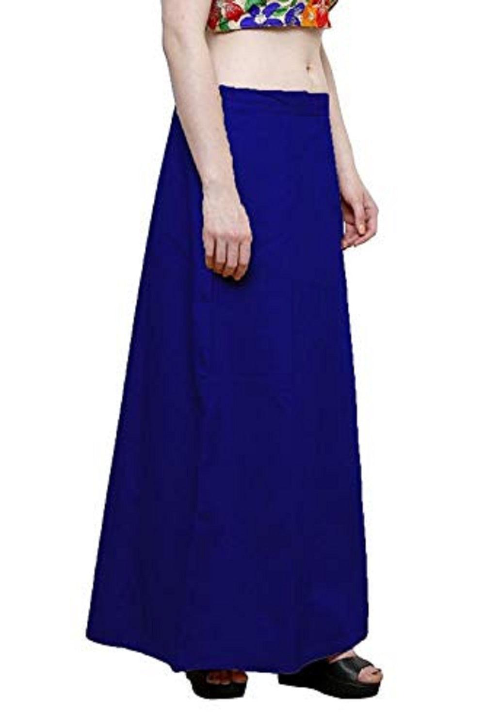 Singhania Clothing woman's Elegant Look Ethnic Wear Cotton Petticoat Blue Pack of 1