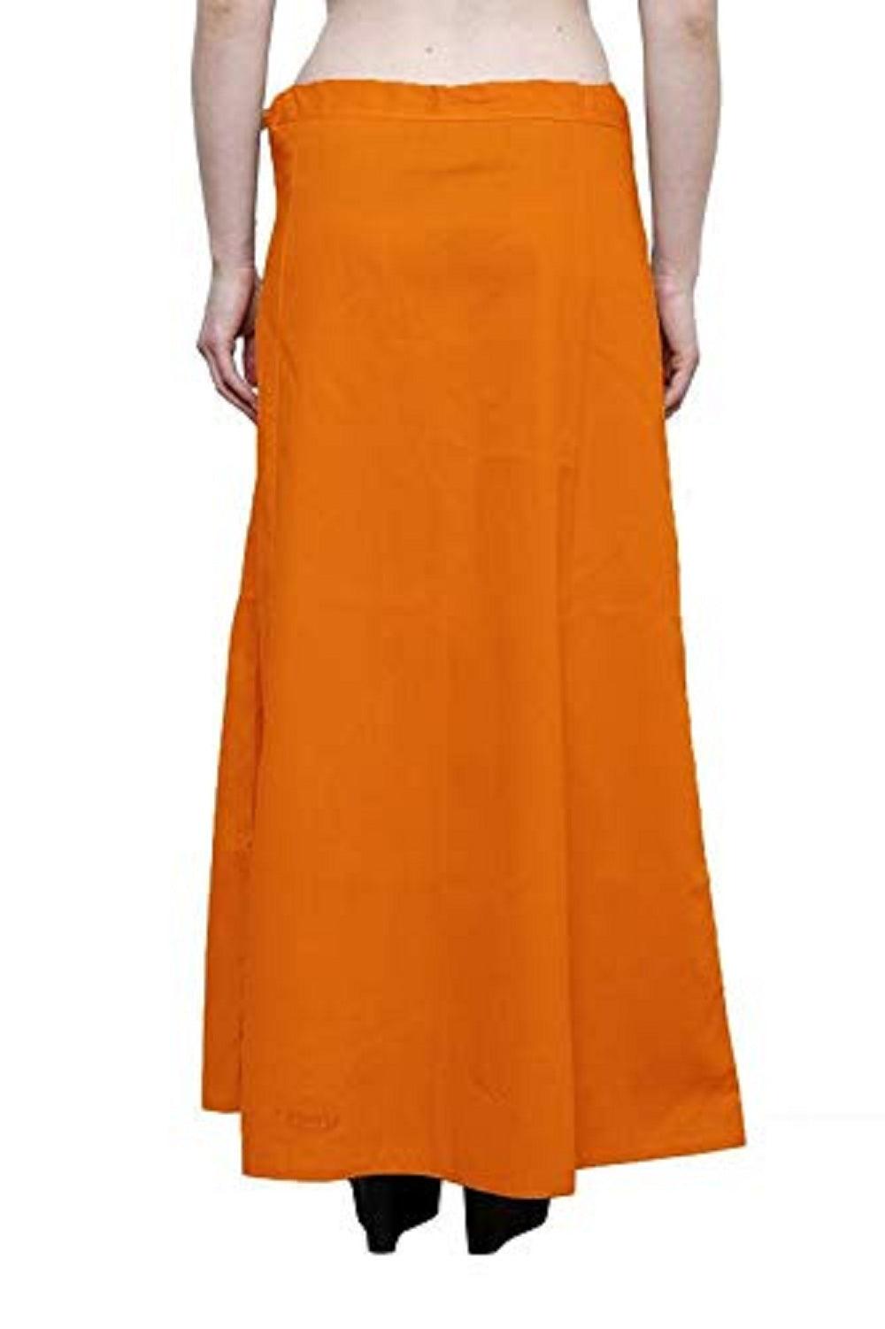 Singhania Clothing woman's Elegant Look Ethnic Wear Cotton Petticoat Orange Pack of 1