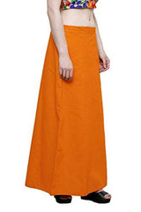 Singhania Clothing woman's Elegant Look Ethnic Wear Cotton Petticoat Orange Pack of 1