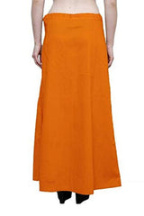 Singhania Clothing woman's Elegant Look Ethnic Wear Cotton Petticoat Orange Pack of 1