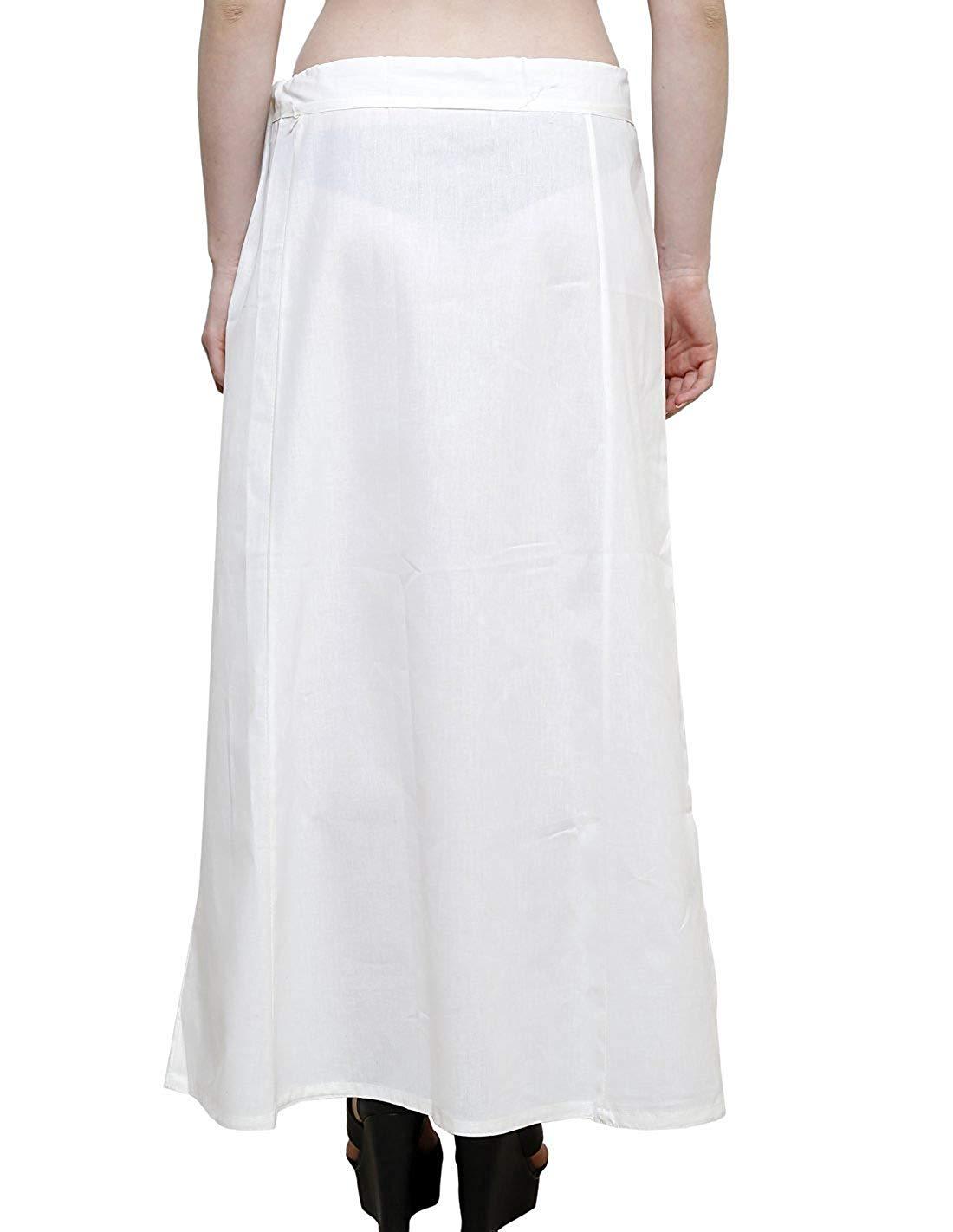 Singhania Clothing woman's Elegant Look Ethnic Wear Cotton Petticoat White Pack of 1