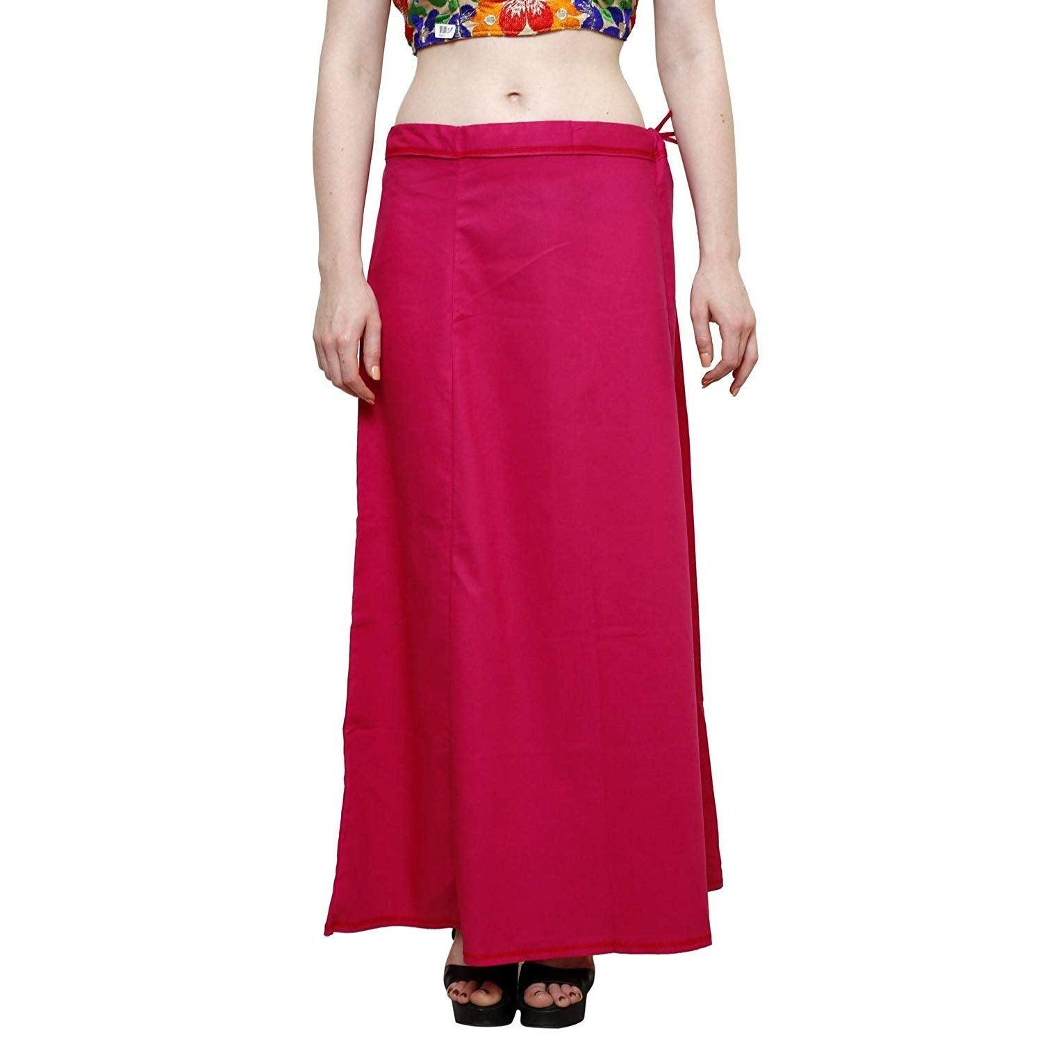 Singhania Clothing woman's Elegant Look Ethnic Wear Cotton Petticoat Dark Pink Pack of 1 Default Title