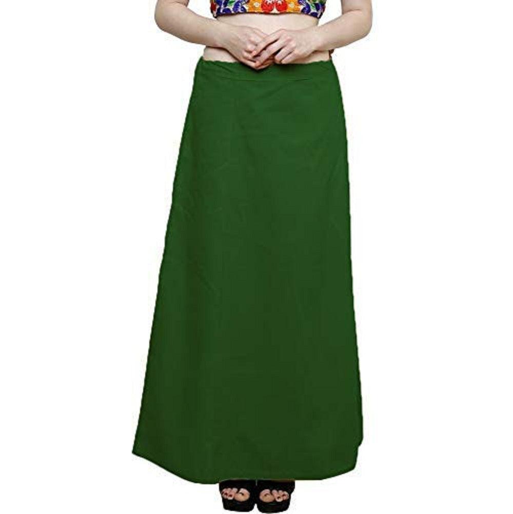 Singhania Clothing woman's Elegant Look Ethnic Wear Cotton Petticoat Dark Green Pack of 1 Default Title