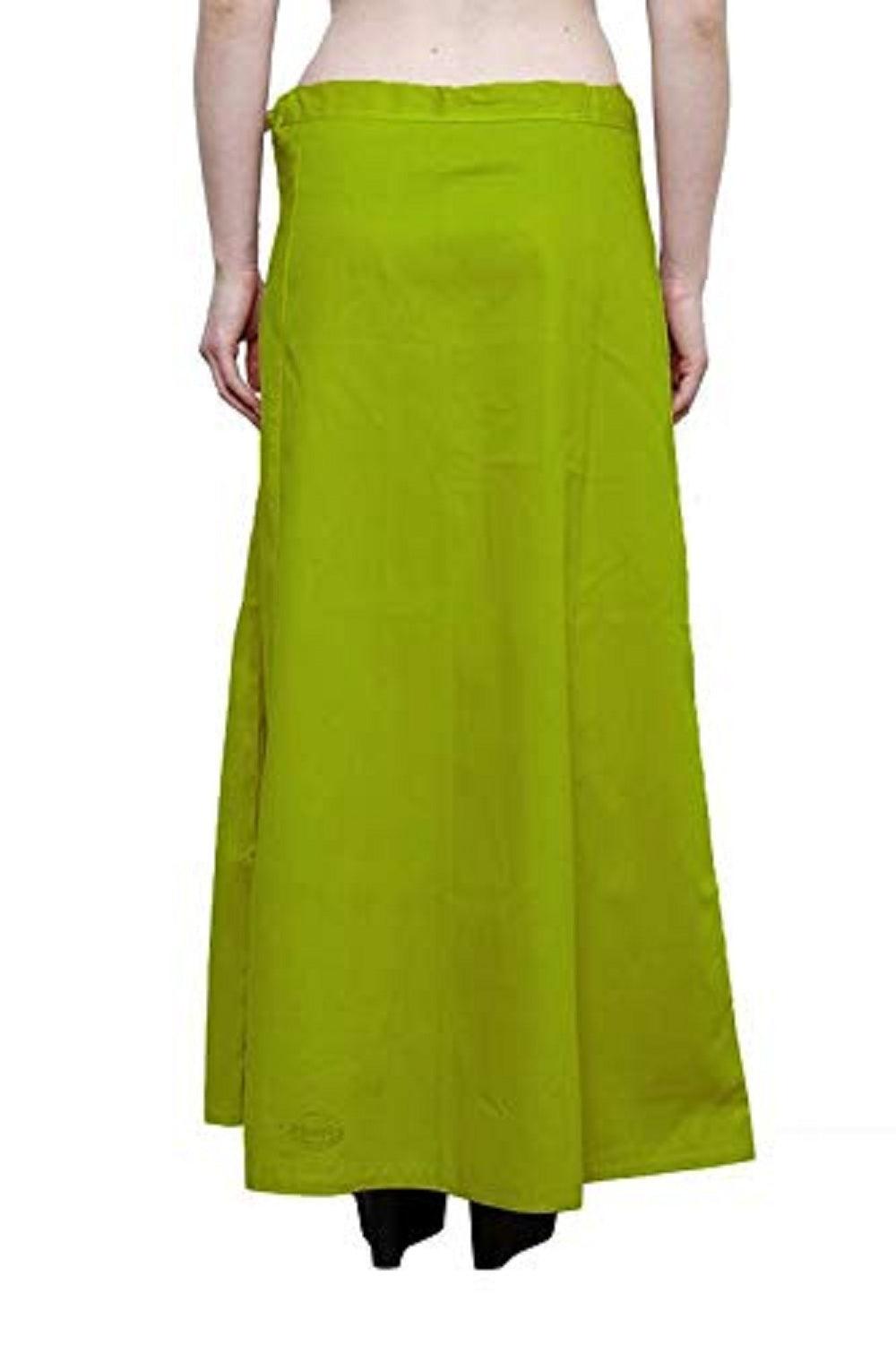 Singhania Clothing woman's Elegant Look Ethnic Wear Cotton Petticoat Light Mehandi Pack of 1