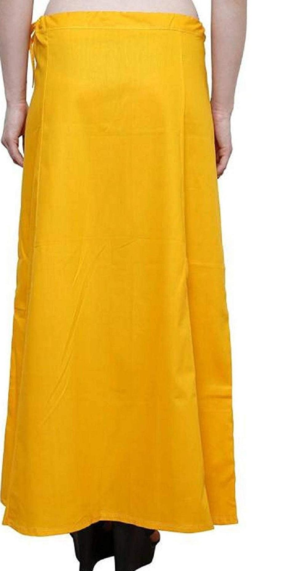 Singhania Clothing woman's Elegant Look Ethnic Wear Cotton Petticoat Yellow Pack of 1