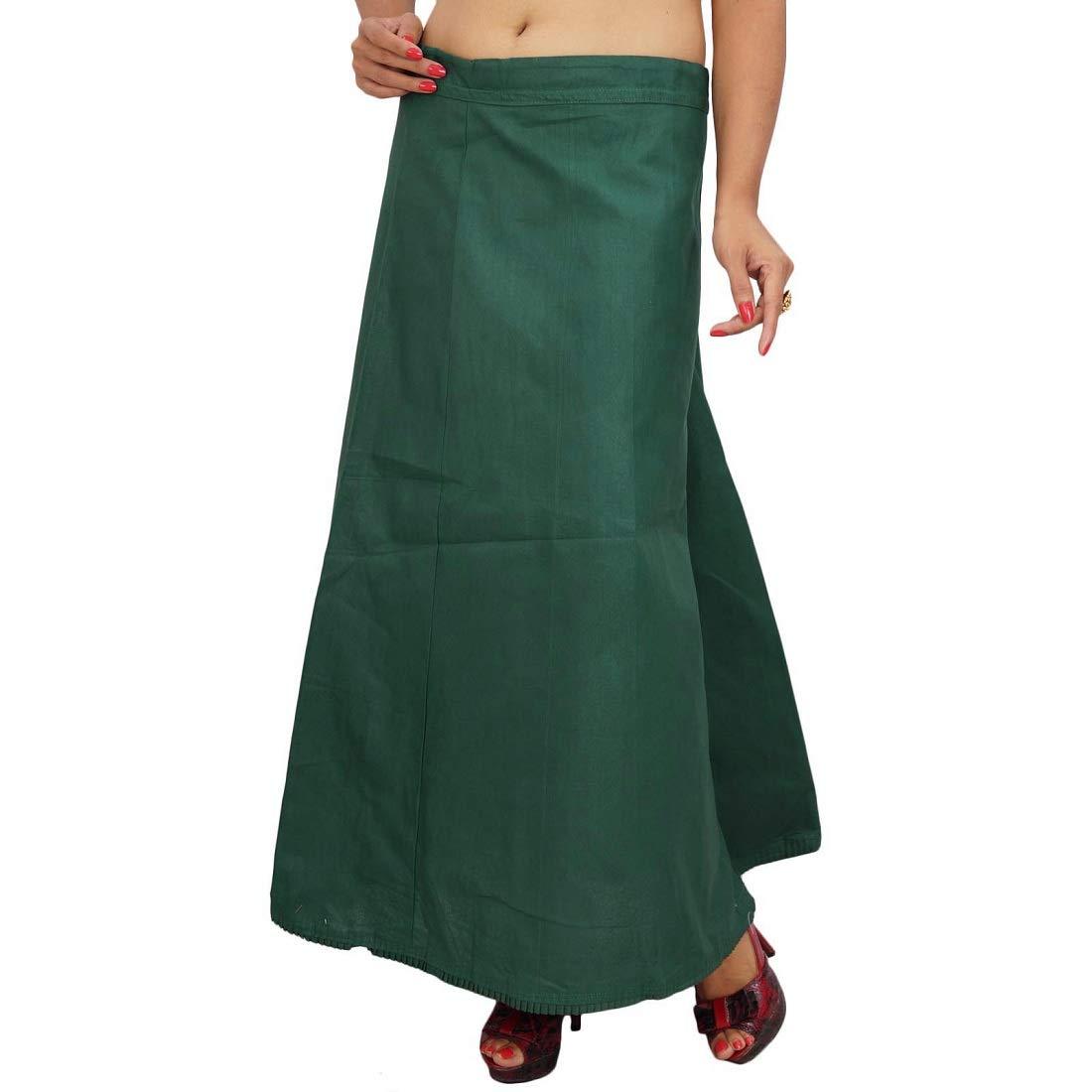 Singhania Clothing woman's Elegant Look Ethnic Wear Cotton Petticoat Mungia Green Pack of 1
