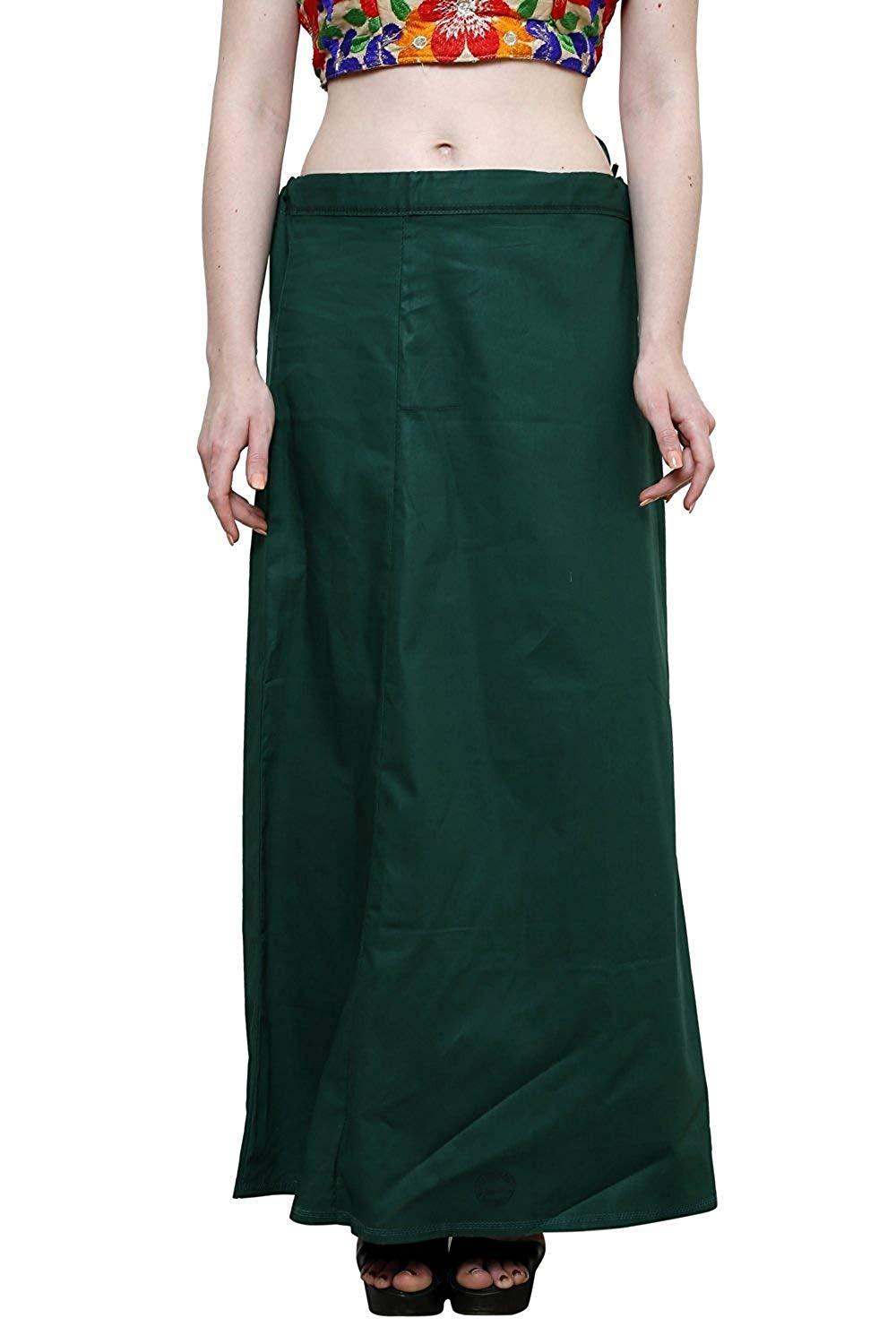 Singhania Clothing woman's Elegant Look Ethnic Wear Cotton Petticoat Mungia Green Pack of 1 Default Title