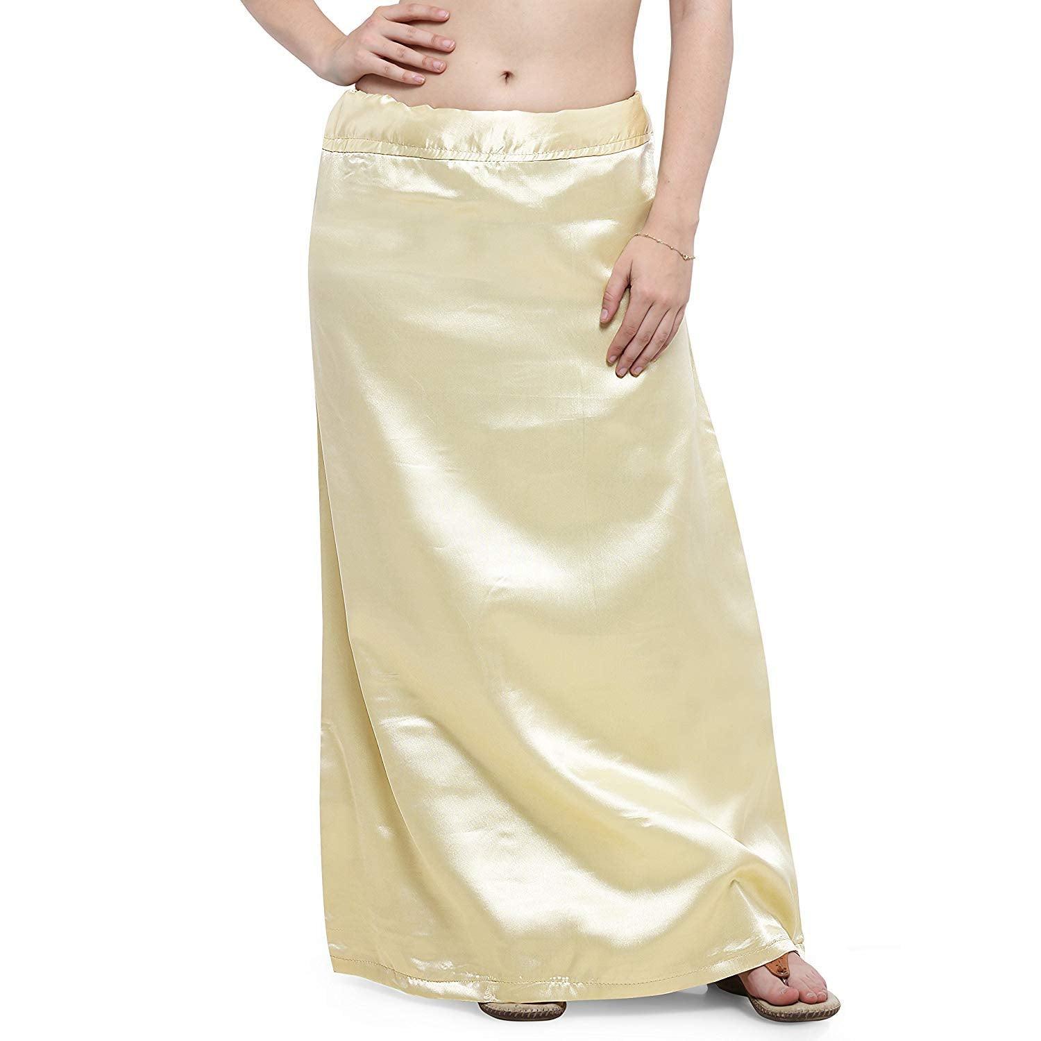 Trendzmy Woman's Satin Gold Petticoat Default Title