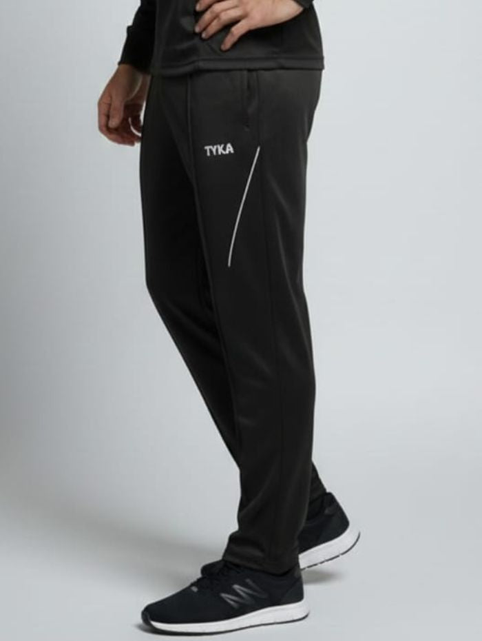 Tyka Men’s Black Sports Track Pants | Slim Fit Running |Cricket |Training Joggers | Quick Dry Activewear