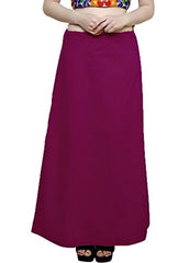 Women’s Cotton Petticoat |Skirt| Soft Breathable Underskirt for Saree & Dress - Magenta